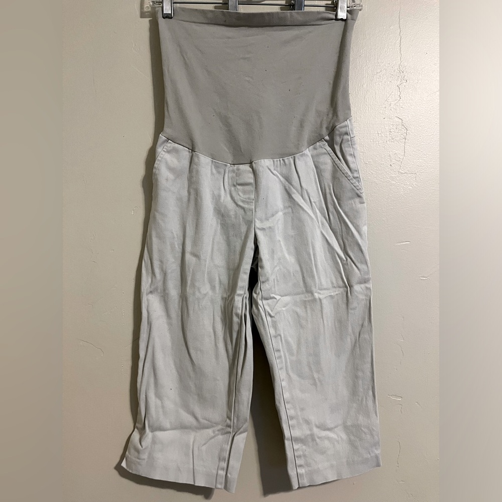 Motherhood maternity, khaki capris, size small!